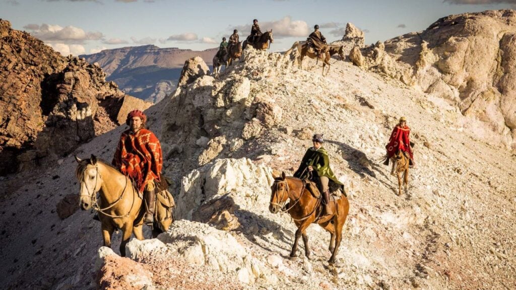 Horse Riding on the cliffs - Patagonia Trail - Argentina