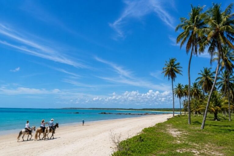 Riding on the beach in Brazil