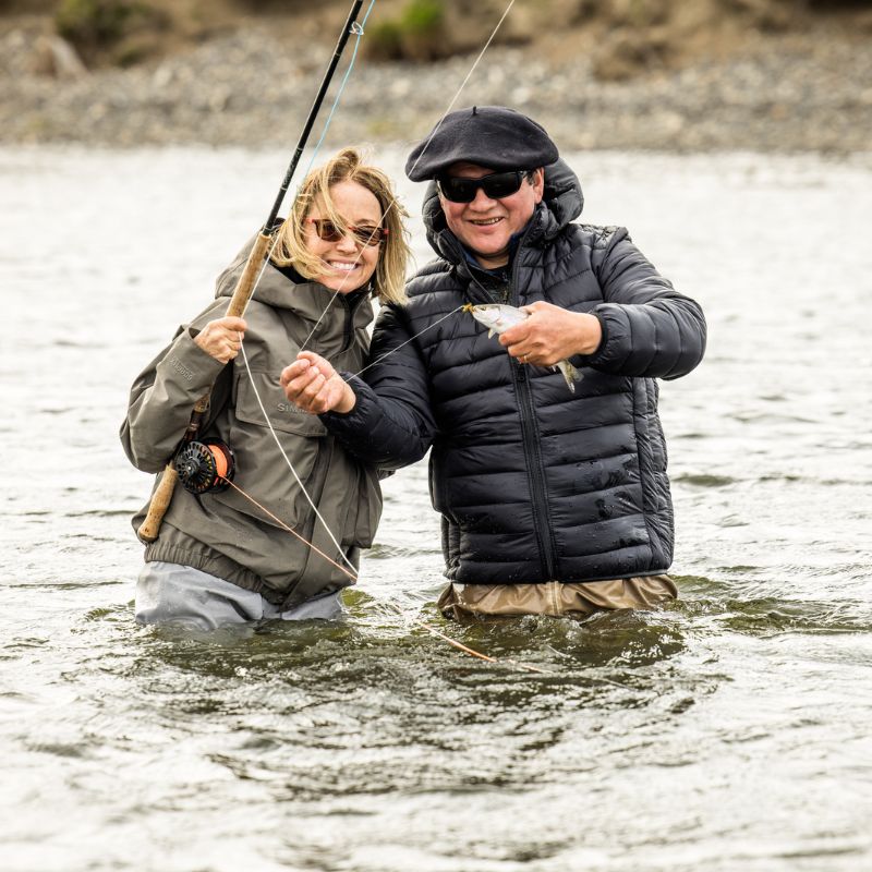 Fishing Horse riding n Tierra del Fuego, Patagonia