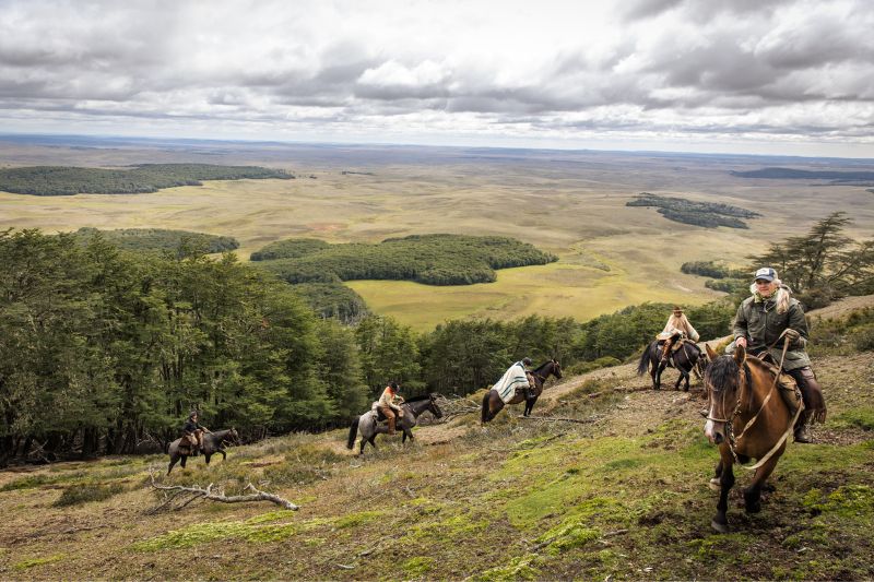 Horse riding in Tierra del Fuego, Patagonia