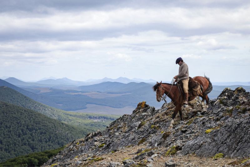 Horse ridng in Tierra del Fuego, Patagonia
