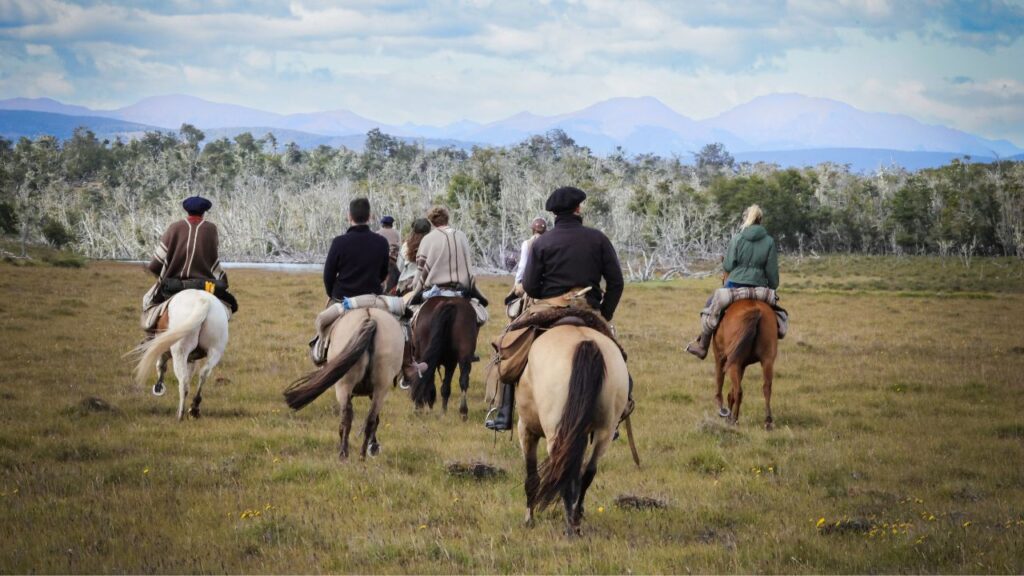 Horse riding n Tierra del Fuego, Patagonia